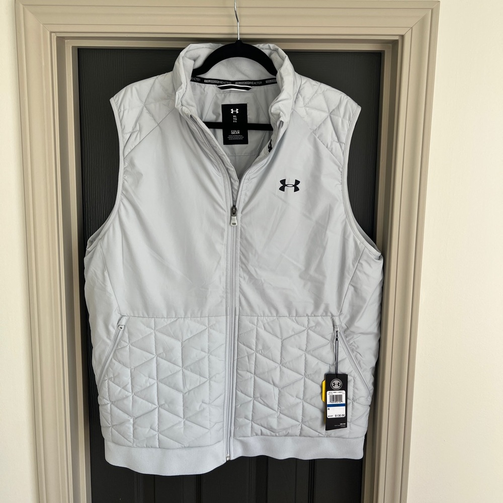 Under Armour Mens Golf Vest Light Gray XL